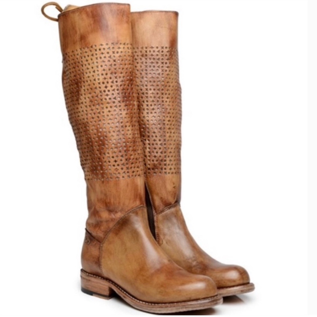 Bed Stu Cambridge Knee-High Riding Boots In Tan Driftwood Women 9